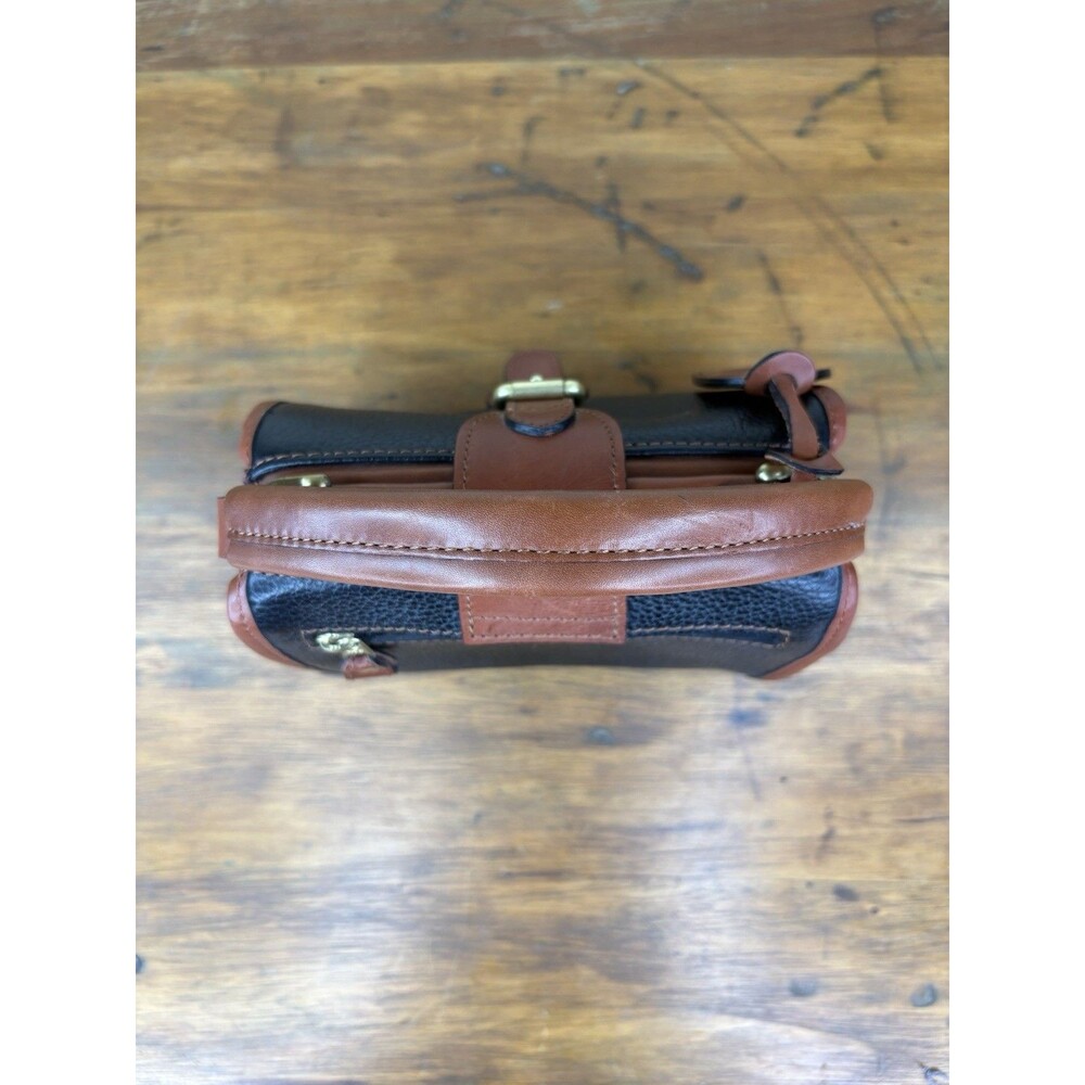 Vtg Liz Claiborne Leather Doctor Bag Satchel Purse Cognac Brown Top Handle - Picture 4 of 16